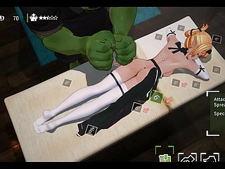 ORC Massage [3D Hentai Game] EP.1 смазанный массаж на извращенном эльфе