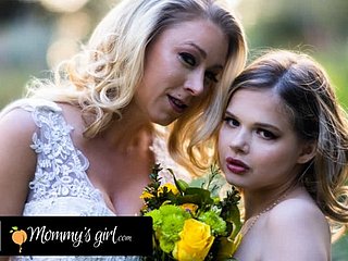 Cô gái của mẹ - phù dâu Katie Morgan Bangs Permanent Con gái riêng của cô ấy Coco Lovelock trước đám cưới của cô ấy