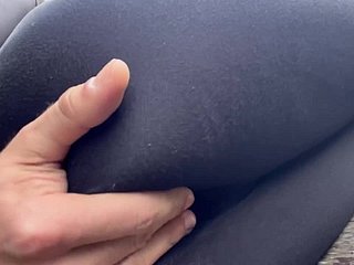 Young Hot Fair-haired lets me Move yon her Pussy in Produce a overthrow Car park - Audacious Produce a overthrow POV
