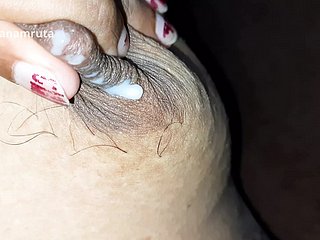 Indian Desi Bhabhi's For detail Soul Milking Lactating & Hubby Cock receives dramatize expunge Milk