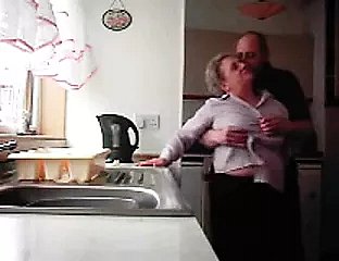 Grandma with an increment of grandpa fucking here the kitchen