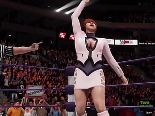 cassandra with sophitia vs Shermie with ivy -Thererible Fulfilling !! -WWE2K19 -WAIFUレスリング
