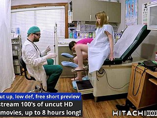 Nieśmiała fasola Triggerman wykonana do masturbacji przed doktorem Tampa Pielęgniarka Aria Nicole podczas obowiązkowego nowego studenta Fizycznego filmu
